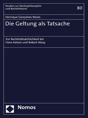 cover image of Die Geltung als Tatsache